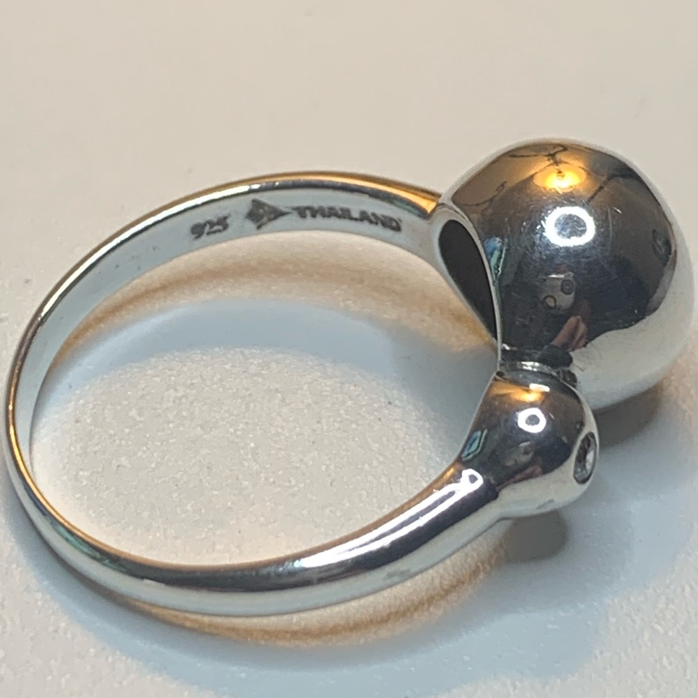 Silpada Vintage Sterling HAVE A BALL Cubic Zirconia Ring - Picture 7 of 13